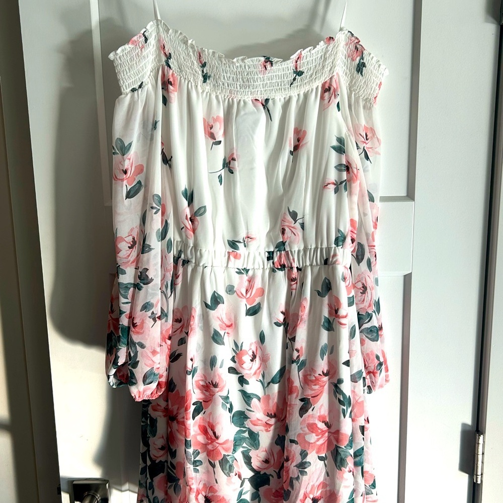NWT Premier Armour Women’s Size 14 Off Shoulder Floral Dress